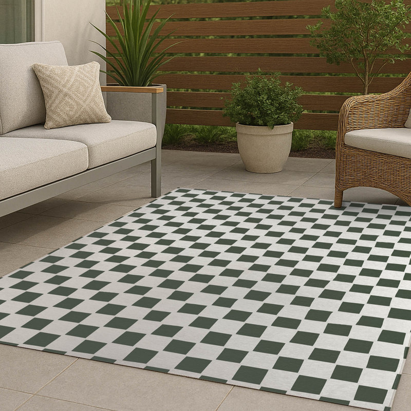 Tapis d'extérieur à carreaux antidérapant, Rectangle 4pi x 6 pi