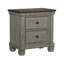 Mobilier de chambre classique style transitionnel rustique et café à 2 tiroirs gris à 2 tiroirs