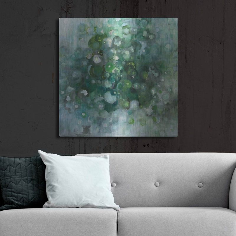 Winston Porter «Emerald Constellation» par Danhui Nai, art mural en métal, H 36 po x l 36 po