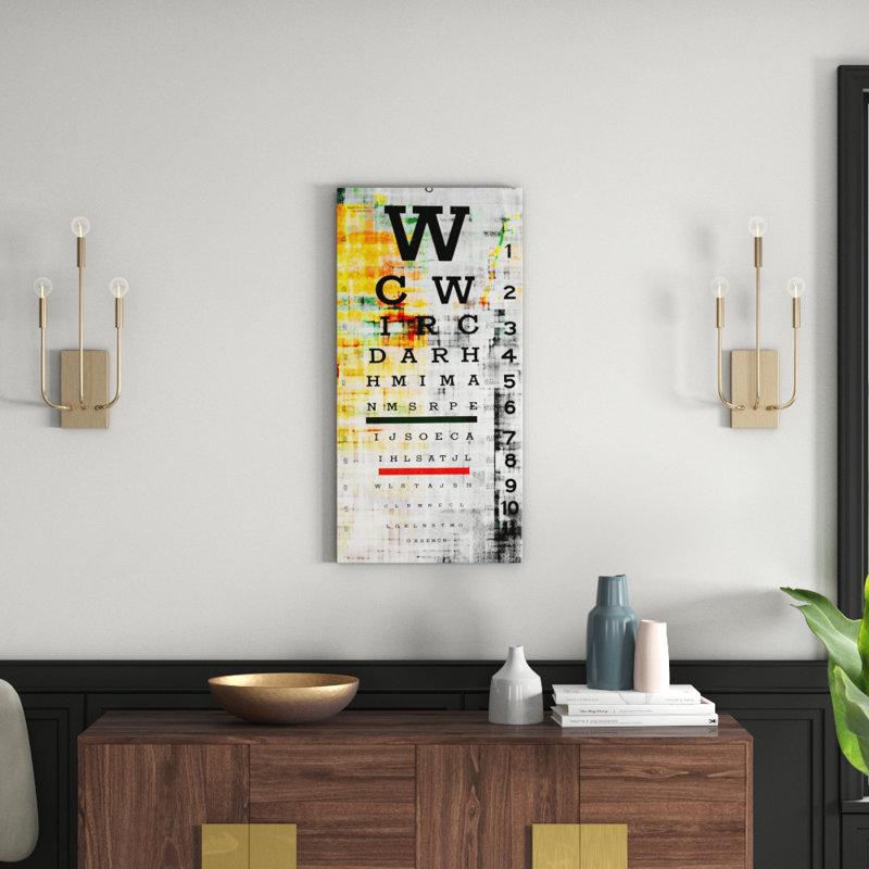 Eye Chart Framed Artistic Print by Parvez Taj - Wrapped Canvas Print, 57cm H x 114cm W