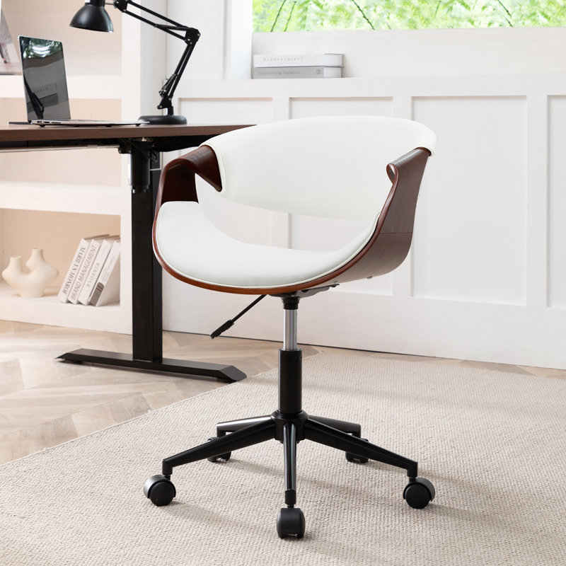 Chaise de bureau George Oliver Brina, Blanc