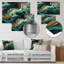 Abstrait marbre vert et doré rivière III - décoration murale en marbre-312431407