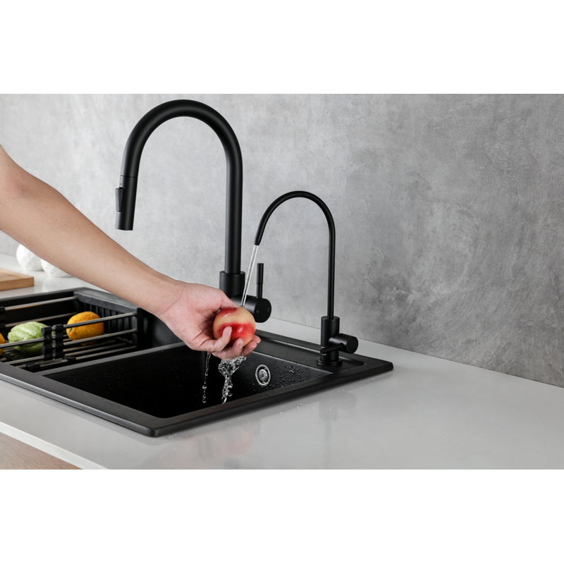 Distributeurs d'eau froide avec poignées Rian, Noir mat