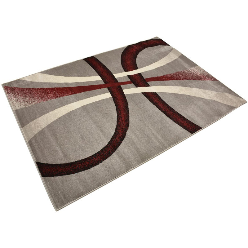 Taradale Geometric Gray Area Rug, Rectangle 4'11" x 6'11"