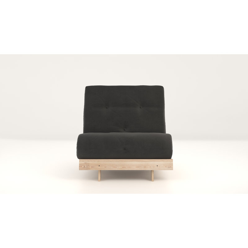 Chenango 75cm Upholstered Futon Chair, Gun Grey