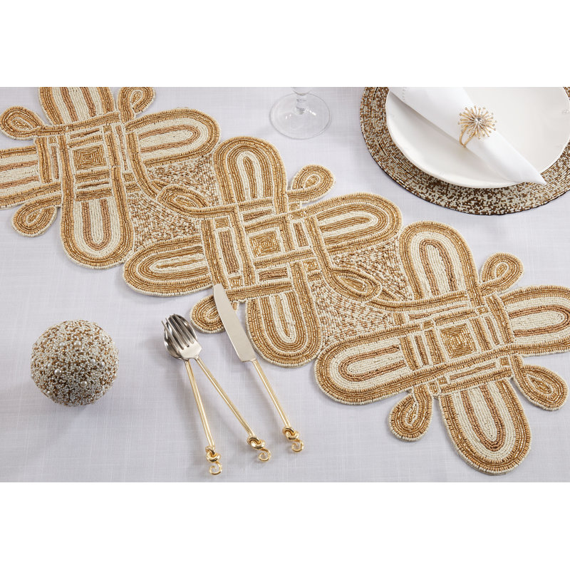 Runner_Beaded Design Contemporary Table Runner