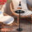 Drink Tables For Small Spaces Pedestal Side Table Set Of 2 Small Round Side Tables With Base Black Pedestal Stand For Sofa Couch Chair Patio, Black