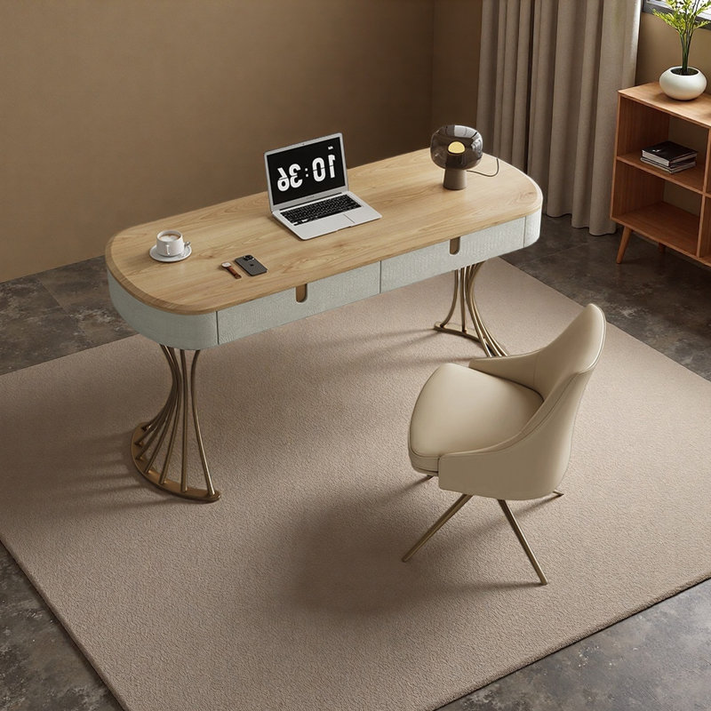 Bureau en bois massif exquis, H 29,52 po x l 59,05 po x P 23,62 po