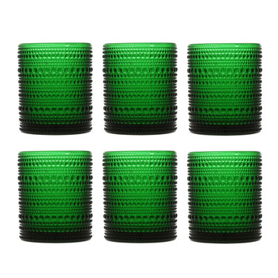 Fortessa Jupiter Glass, 13 Oz. Iced Beverage (Set of 6), Deep Green