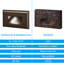 Éclairage de marches à intensité variable 3CCT 120-277V à DEL, 2700K / 3000K / 4000K au choix, 2,5W lumière d'escalier verticale, IP65 imperméable, bronze huilé-105284755
