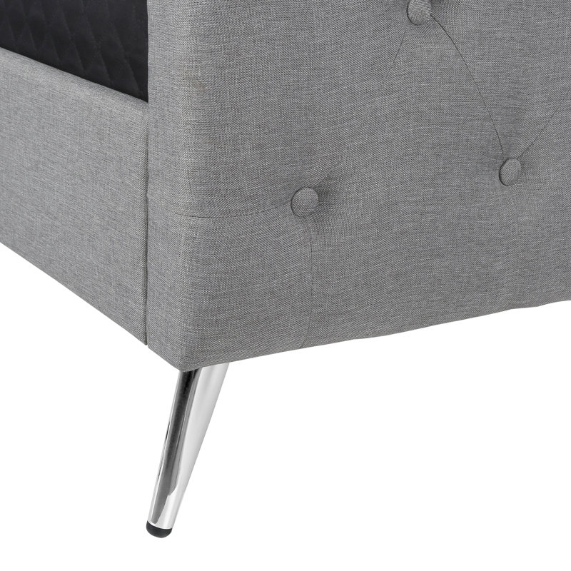 Upholstered Wingback Bed