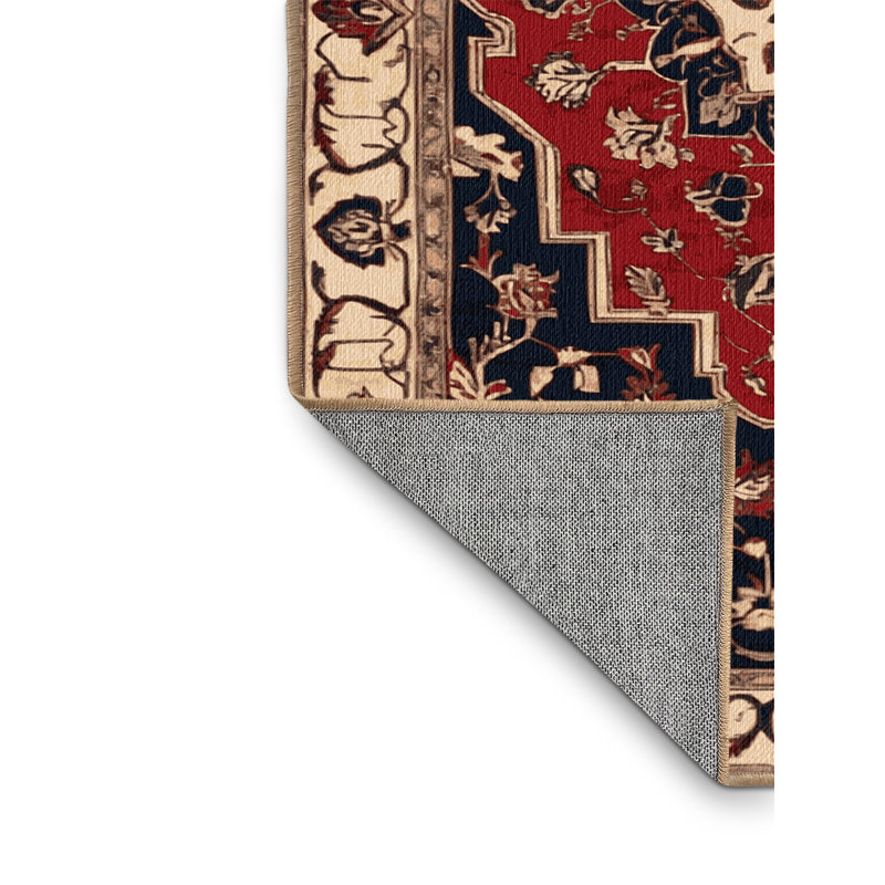 Tapis brun lavable à la machine, Rond 3 pi