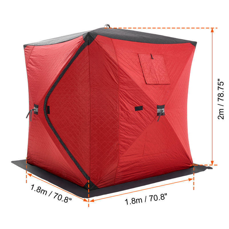 Tent, Red, 200cm H x 179.8cm W x 179.8cm D