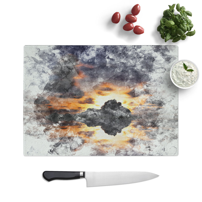 Tempered Glass Stars Above Big Sur in California Chopping Board, 20 cm x 28.5 cm