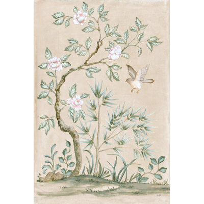 " Spring Mural II Tan " by Julia Purinton Painting Print