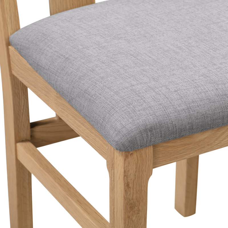 Mapleview 48cm H Linen Upholstered Slat Back Side Chair in Brown