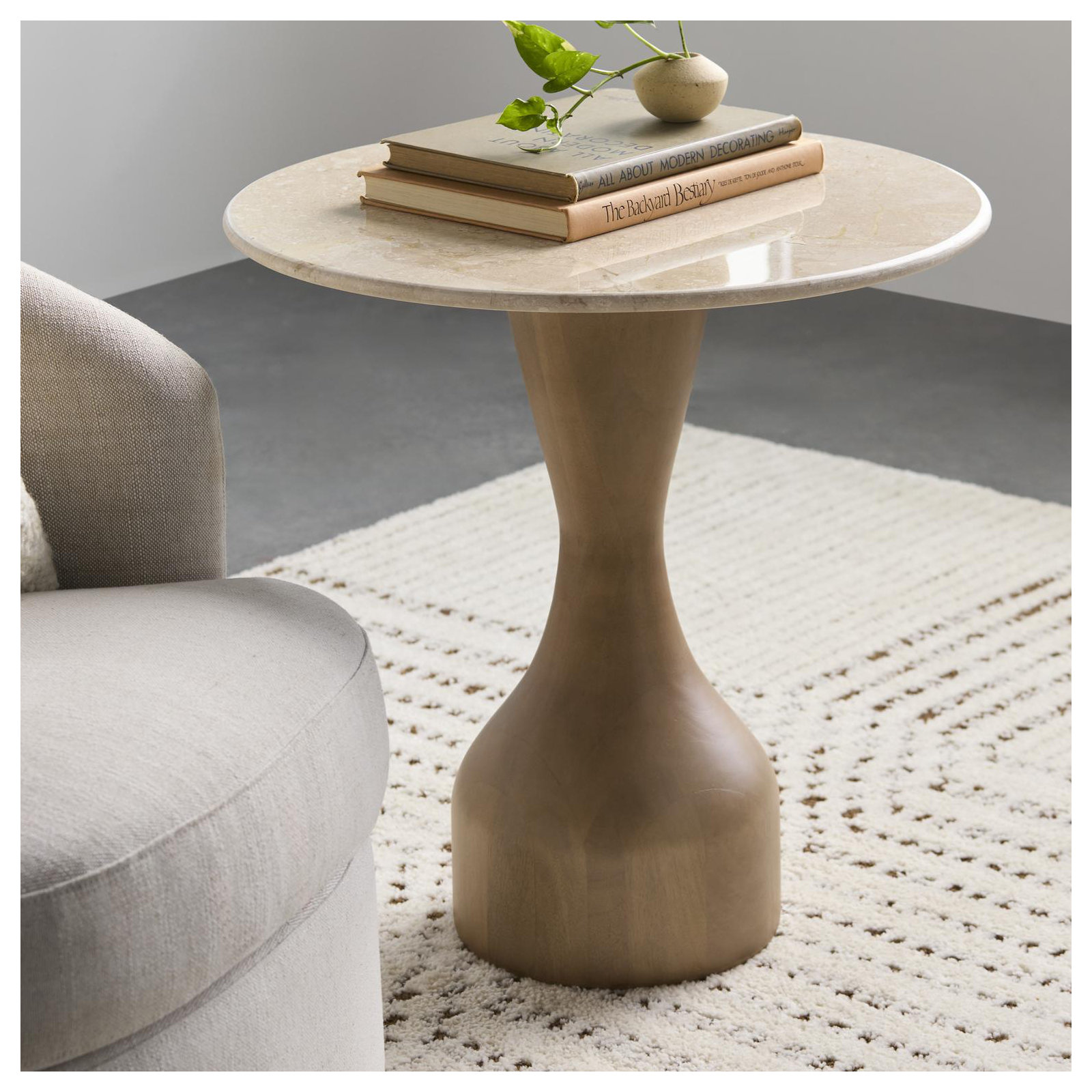 Galey Alix x Livabliss Argiro End Table, Natural
