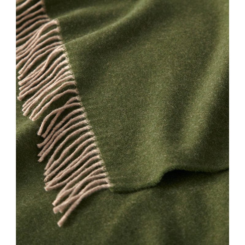 Verona Wool Throw Blanket, FOREST