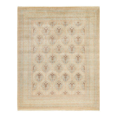 One-of-a-Kind 8' 3" X 10' 7" 2010s Wool Area Rug in Ivory