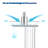 Universal 10" Stainless Steels Showering Filter Square High Flow Single-Spray Wall Mount Rain Shower Head 1.8 GPM