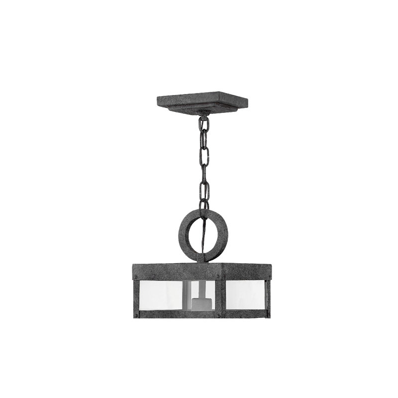 Lanterne moyenne suspendue par Lisa McDennon, Zinc vieilli