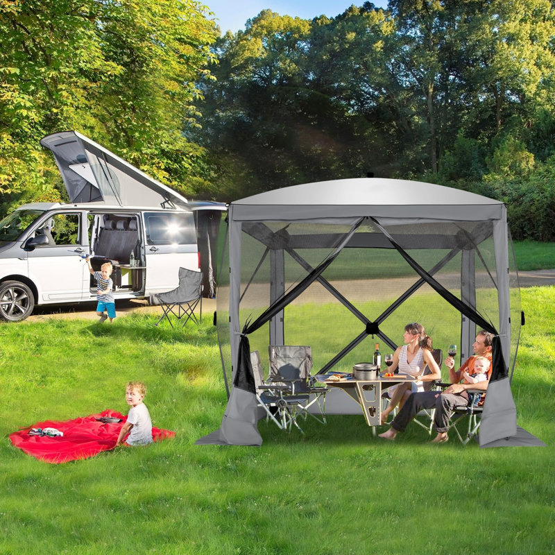 6FTx6FT Screen Room with Mosquito Netting, Gray