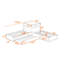 Lit plateforme simple en bois avec lumière DEL, lit gigogne et armoires-1542325847