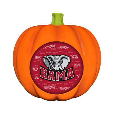 NCAA Alabama Crimson Tide DEL logo 3D citrouille en résine décor | 10 po