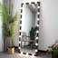 Miroir sur pied à 3 modes de couleur pour chambre et garde-robe : 63 x 24 pouces, noir, fixation murale, commande tactile, matériau en aluminium, miroir pleine longueur éclairé : fixation murale.