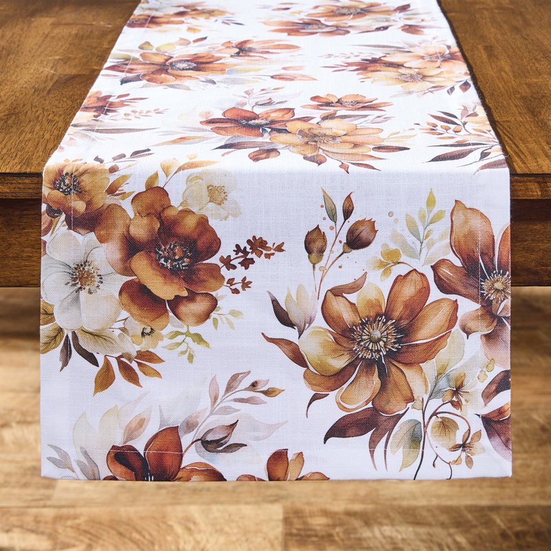  Chemin de table en tissu écossais rouge Russett 15 po x 72 po, Plaid, L 72 po x l 15 po, Orange