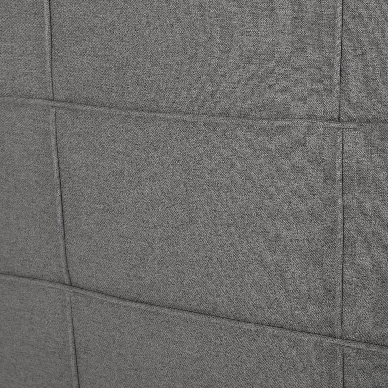 Upholstered Linen Headboard, Charcoal Gray