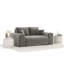 Two-seater square arms loveseat sofa-1401887446