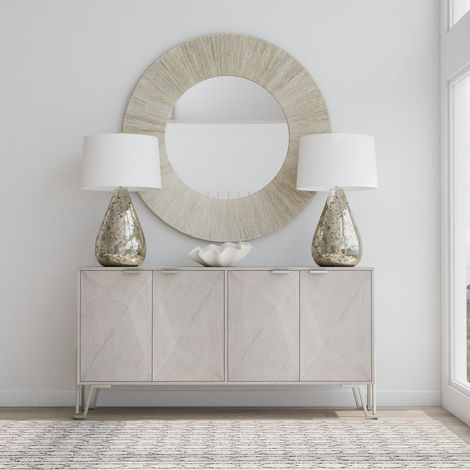 Cecil Rope Round Wall Mirror