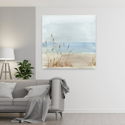 «Beachside Graminées In Tranquil Light Coastal», art mural