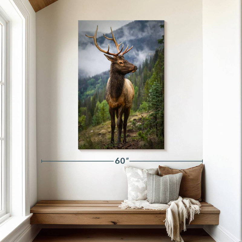 Wapiti dans les Rocheuses, H 48 po x l 32 po