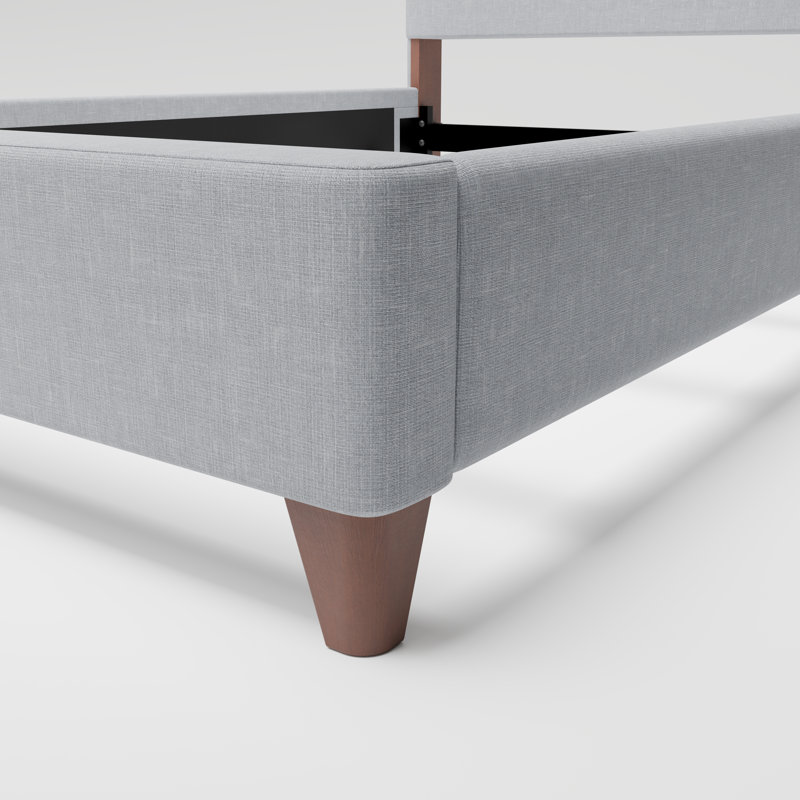 Grand lit tapissier UPSable, Grand lit, Gris foncé