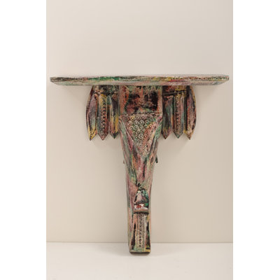 Decorative Wooden Elephant Head Wall Mount Bracket