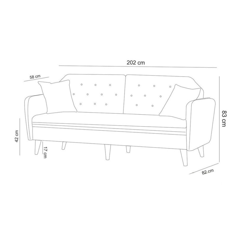 Ensemble de salon inclinable 2 pièces Audette, 100 % lin gris foncé