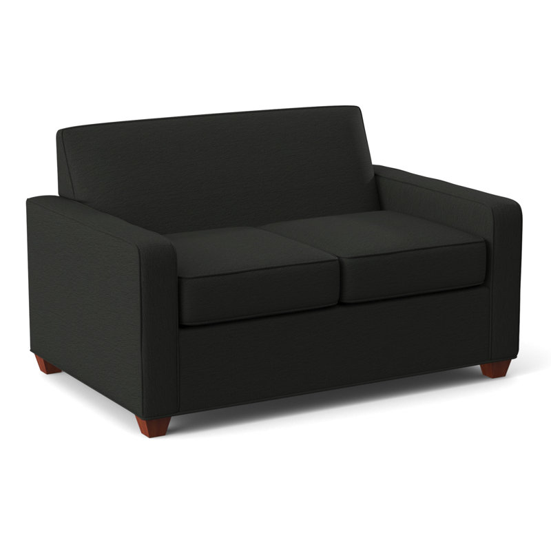Avery 56" Square Arm Loveseat, BM Cherry, Cardigan Coal