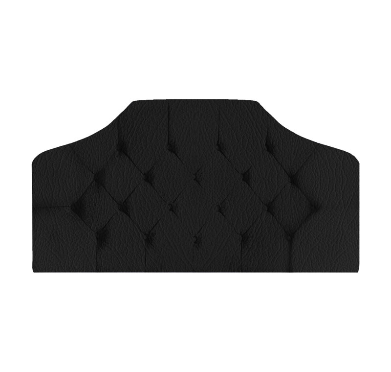 Upholstered Headboard, Faux Leather, Single (3'), Black