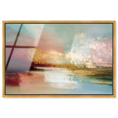 «Golden Hour III», reproduction d'art acrylique encadrée par Art Remedy, cadre doré, 36 x 24