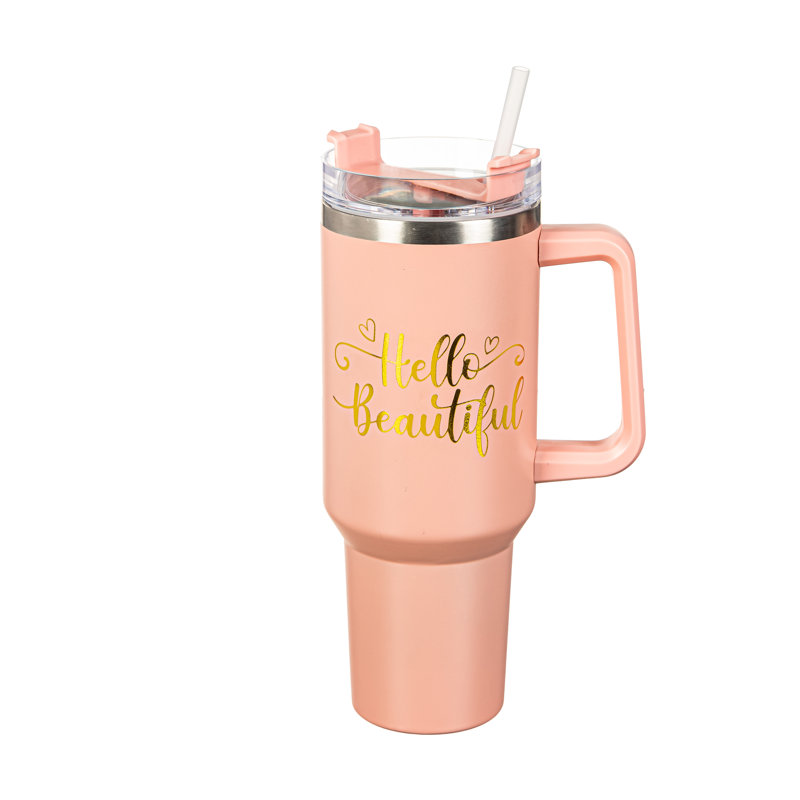 Hello Canyon Canyon, double paroi en acier inoxydable avec paille, 40 oz, boîte-cadeau