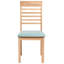 47cm H Fabric Upholstered Slat Back Side Chair in Brown, Green-2022100645-2022100635