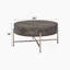 Table basse brun clair et champagne