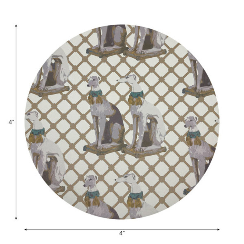 Sous-verres ronds en cuir Regal, Luxe