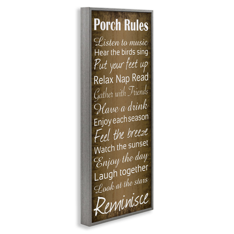 Porche Rules Country Rustic, estampe numérique par Lauren Gibbons, Estampe numérique Farmhouse, H 30 po x l 13 po