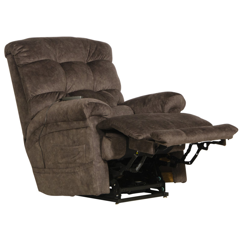 Fauteuil inclinable 39 po avec masseur, 100 % polyester brun