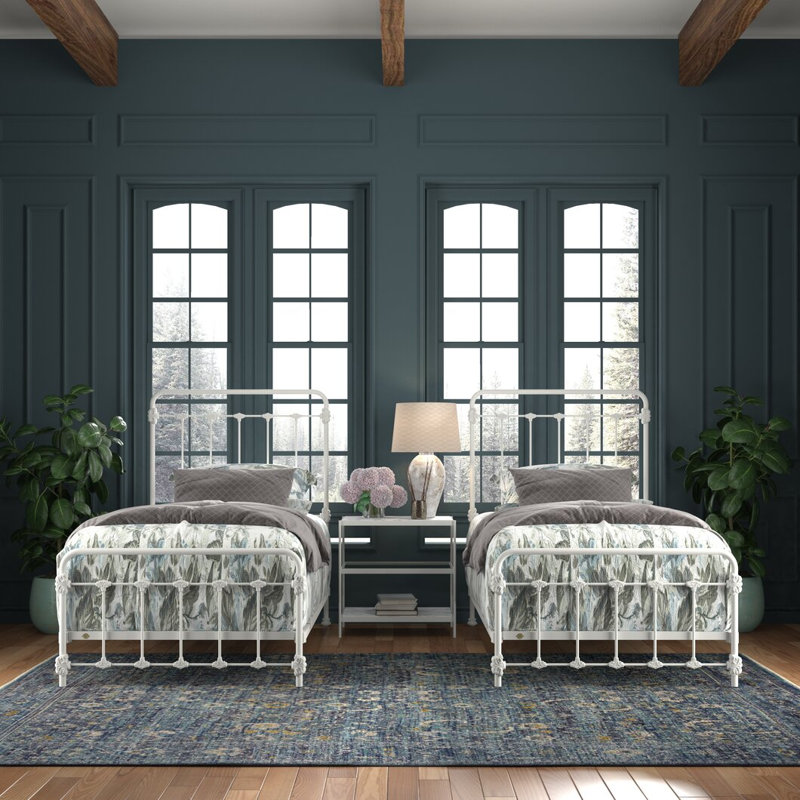 160 Picket Fence Bed | Mini Foot Standard, Twin, Matte White