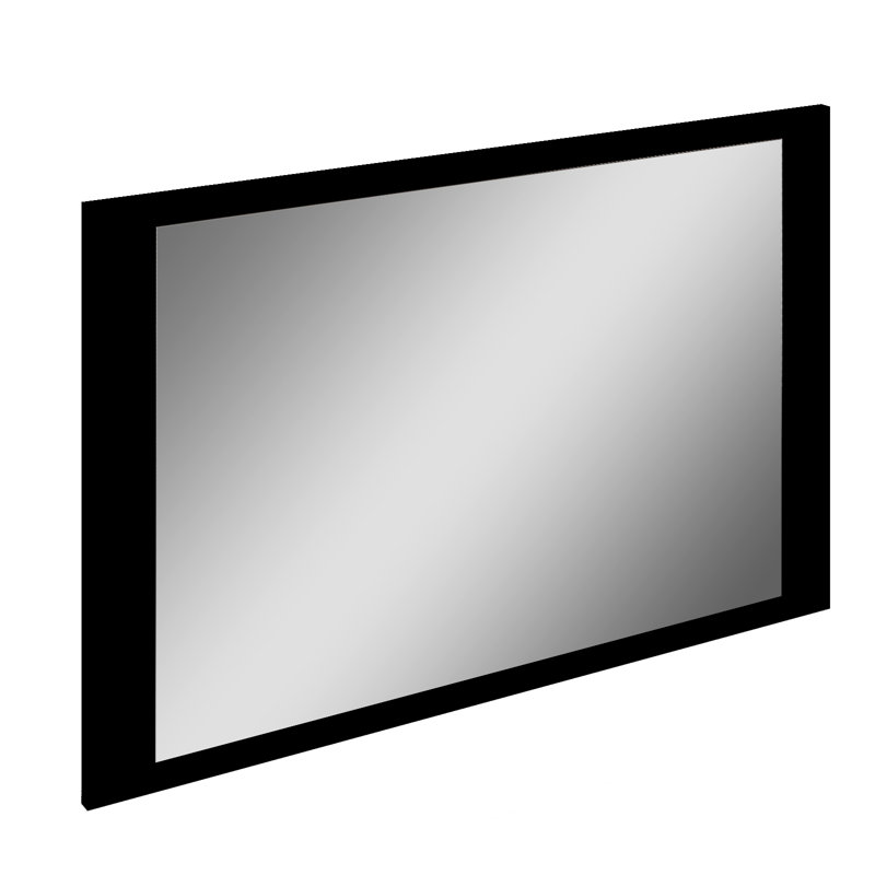 Trevino Glass Flat Wall Mirror, 70cm H x 110cm W, Black