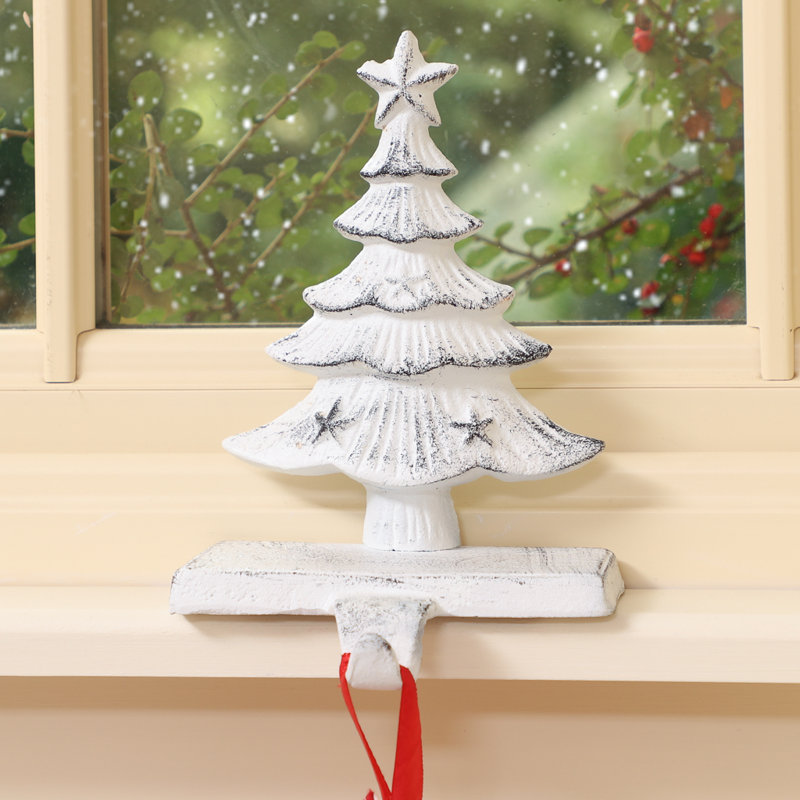Christmas Tree Stocking Holder, Cream
